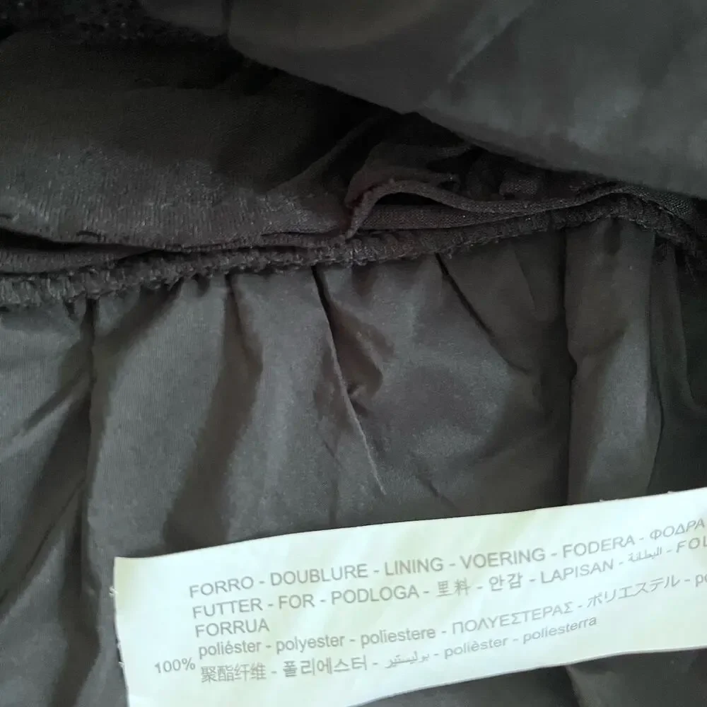 Zara Black Ruffle Tiered Long Sleeve Crewneck Midi Dress size L - Picture 4 of 6